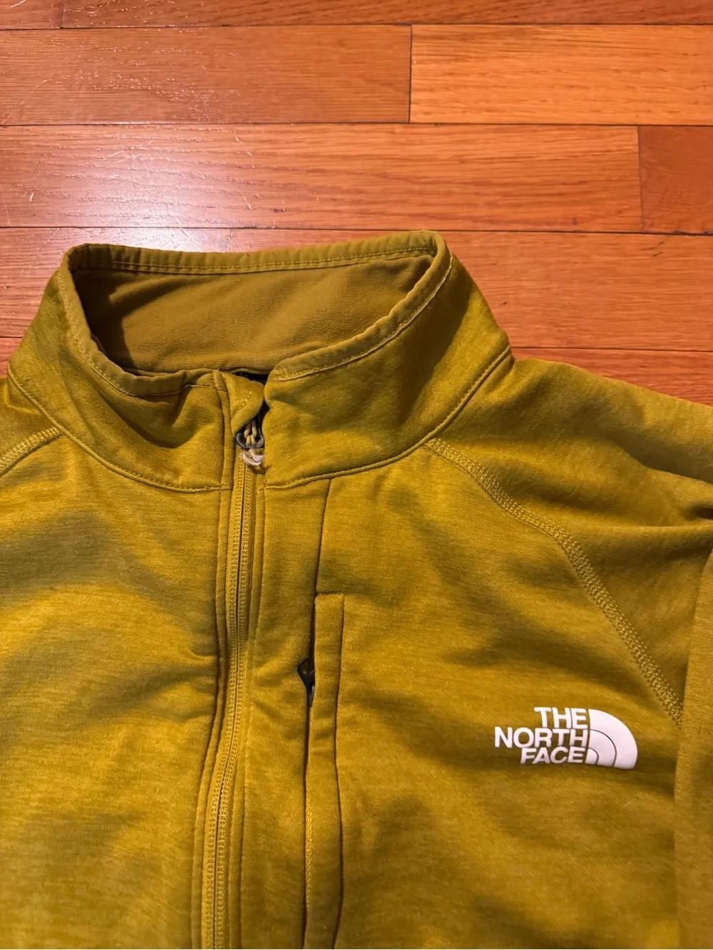The North Face Wo/Men's Mustard Green Half-Zip Fleece Pullover